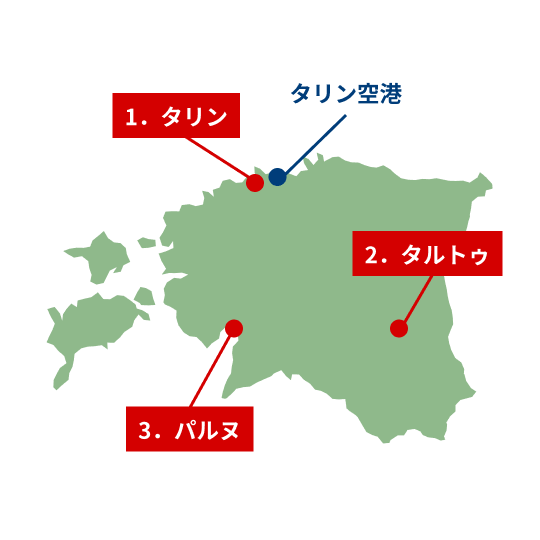 エストニアの地図画像